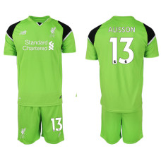 2018-19 Liverpool #13 ALISSON Green Goalkeeper Soccer Jersey 2018-19 Liverpool #13 ALISSON Green Goalkeeper Soccer Jersey