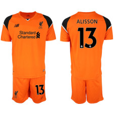 2018-19 Liverpool #13 ALISSON Orange Goalkeeper Soccer Jersey 2018-19 Liverpool #13 ALISSON Orange Goalkeeper Soccer Jersey