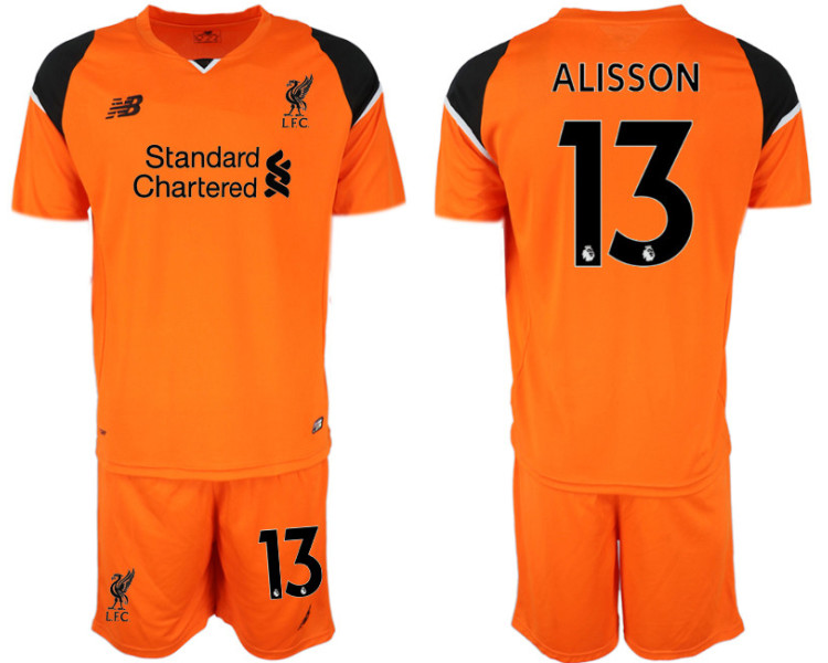 2018-19 Liverpool #13 ALISSON Orange Goalkeeper Soccer Jersey 2018-19 Liverpool #13 ALISSON Orange Goalkeeper Soccer Jersey