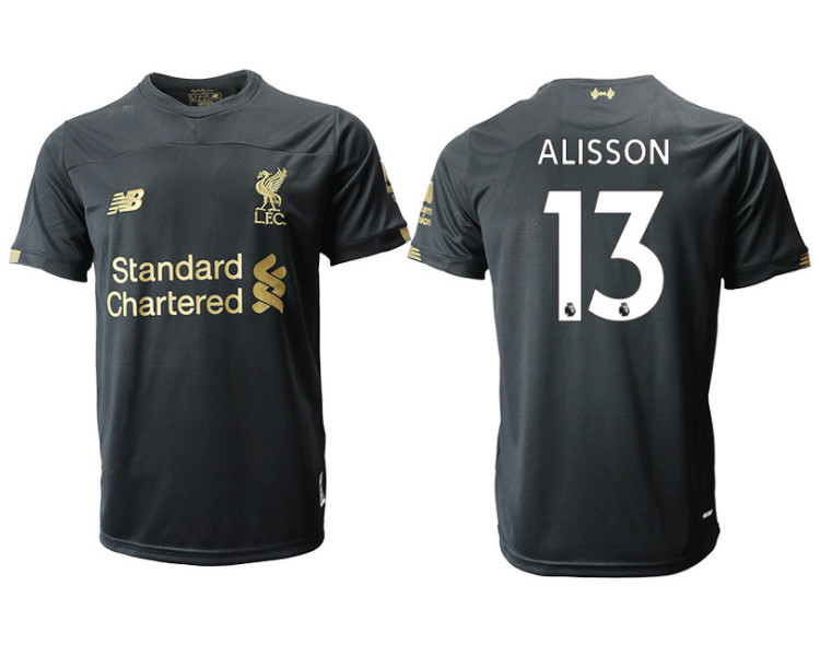 2019-20 Liverpool #13 ALISSON Black Goalkeeper Soccer Jersey 2019-20 Liverpool #13 ALISSON Black Goalkeeper Soccer Jersey