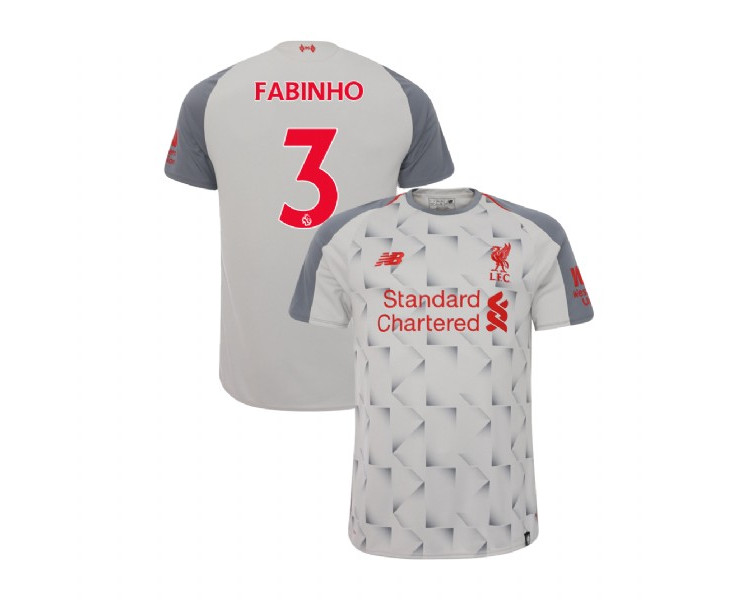 Liverpool 2018-19 Third #3 Fabinho Light Gray Replica Jersey Liverpool 2018-19 Third #3 Fabinho Light Gray Replica Jersey