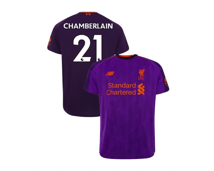 Liverpool 2018-19 Away #21 Alex Oxlade-Chamberlain Purple Replica Jersey Liverpool 2018-19 Away #21 Alex Oxlade-Chamberlain Purple Replica Jersey