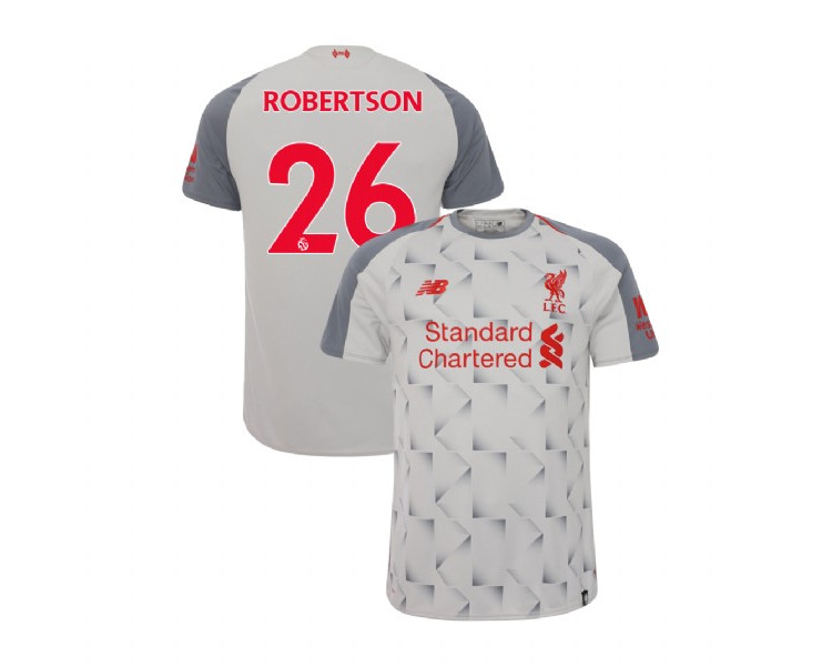 Liverpool 2018-19 Third #26 Andrew Robertson Light Gray Replica Jersey Liverpool 2018-19 Third #26 Andrew Robertson Light Gray Replica Jersey