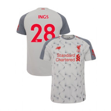 Liverpool 2018-19 Third #28 Danny Ings Light Gray Authentic Jersey