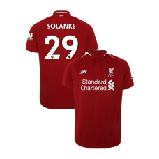 Liverpool 2018-19 Home #29 Dominic Solanke Red Authentic Jersey
