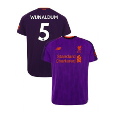Liverpool 2018-19 Away #5 Georginio Wijnaldum Purple Authentic Jersey