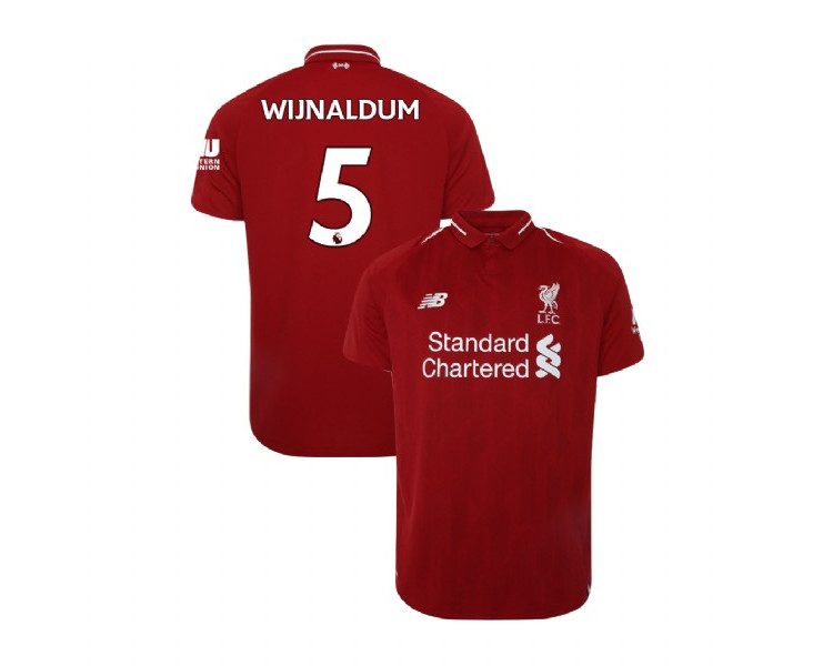 Liverpool 2018-19 Home #5 Georginio Wijnaldum Red Replica Jersey Liverpool 2018-19 Home #5 Georginio Wijnaldum Red Replica Jersey