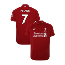 Liverpool 2018-19 Home #7 James Milner Red Replica Jersey