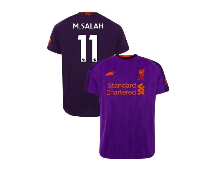 Liverpool 2018-19 Away #11 Mohamed Salah Purple Replica Jersey Liverpool 2018-19 Away #11 Mohamed Salah Purple Replica Jersey