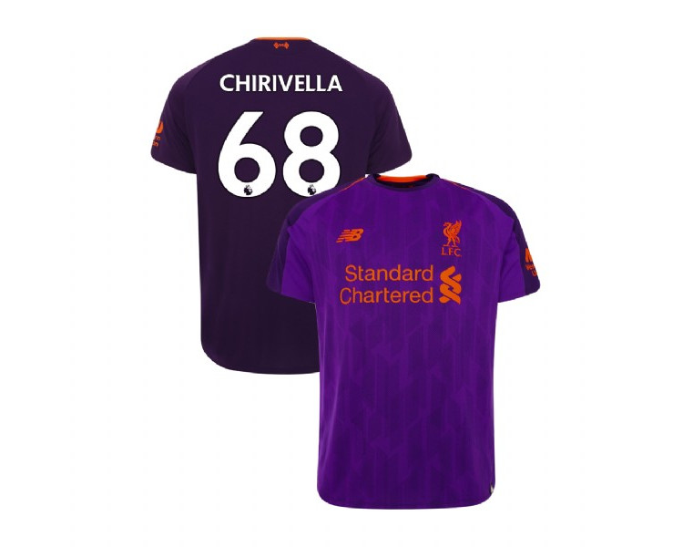 Liverpool 2018-19 Away #68 Pedro Chirivella Purple Replica Jersey Liverpool 2018-19 Away #68 Pedro Chirivella Purple Replica Jersey