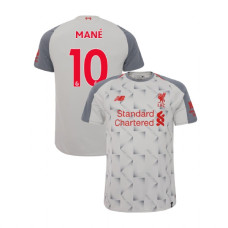 Liverpool 2018-19 Third #10 Sadio Mane Light Gray Replica Jersey Liverpool 2018-19 Third #10 Sadio Mane Light Gray Replica Jersey