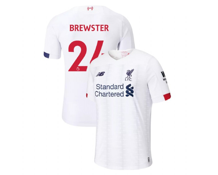 Liverpool 2019-20 #24 Rhian Brewster White Away Replica Jersey Liverpool 2019-20 #24 Rhian Brewster White Away Replica Jersey