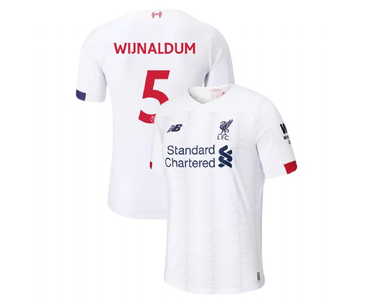 Liverpool 2019-20 #5 Georginio Wijnaldum White Away Replica Jersey Liverpool 2019-20 #5 Georginio Wijnaldum White Away Replica Jersey
