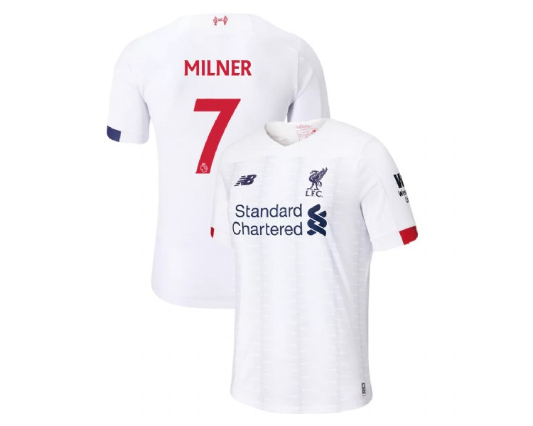 Liverpool 2019-20 #7 James Milner White Away Replica Jersey Liverpool 2019-20 #7 James Milner White Away Replica Jersey
