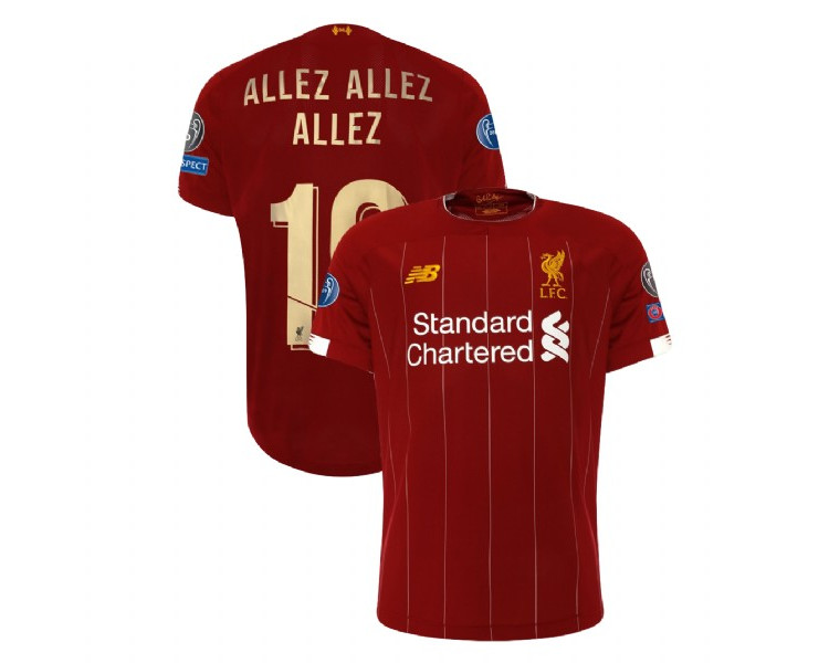 Liverpool European UCL Gold #19 ALLEZ ALLEZ ALLEZ Red Replica Jersey Liverpool European UCL Gold #19 ALLEZ ALLEZ ALLEZ Red Replica Jersey