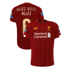 Liverpool European UCL Gold #6 ALLEZ ALLEZ ALLEZ Red Replica Jersey