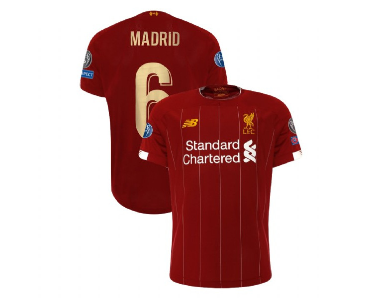 Liverpool European UCL Gold #6 Madrid Red Replica Jersey Liverpool European UCL Gold #6 Madrid Red Replica Jersey