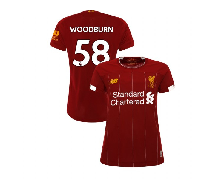 Women's Liverpool 2019-20 Home #58 Ben Woodburn Red Replica Jersey Women's Liverpool 2019-20 Home #58 Ben Woodburn Red Replica Jersey