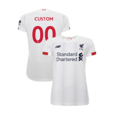 Women's Liverpool 2019-20 Away #00 White Custom Authentic Jersey
