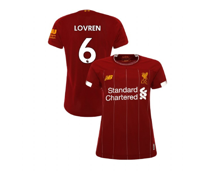 Women's Liverpool 2019-20 Home #6 Dejan Lovren Red Replica Jersey Women's Liverpool 2019-20 Home #6 Dejan Lovren Red Replica Jersey