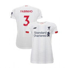 Women's Liverpool 2019-20 Away #3 Fabinho White Replica Jersey Women's Liverpool 2019-20 Away #3 Fabinho White Replica Jersey