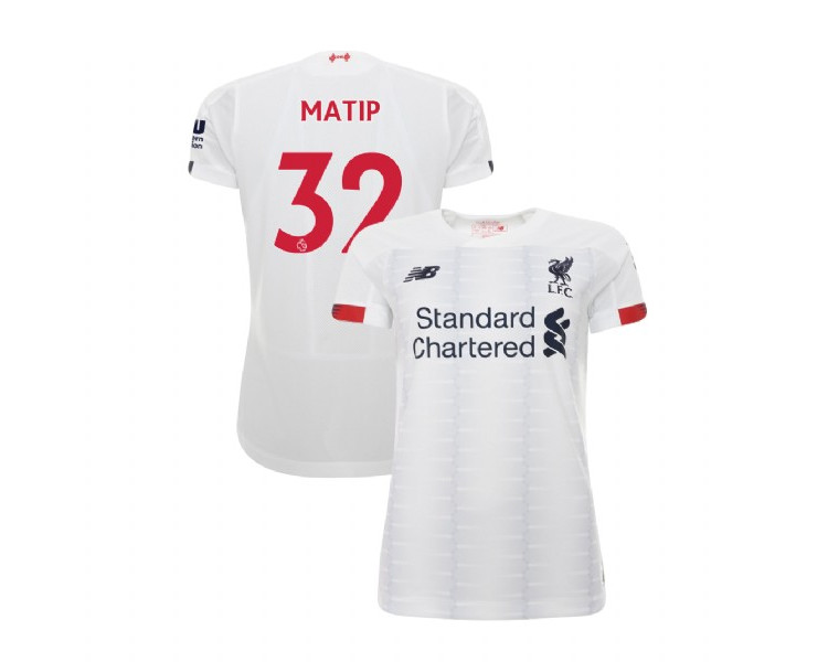 Women's Liverpool 2019-20 Away #32 Joel Matip White Replica Jersey Women's Liverpool 2019-20 Away #32 Joel Matip White Replica Jersey