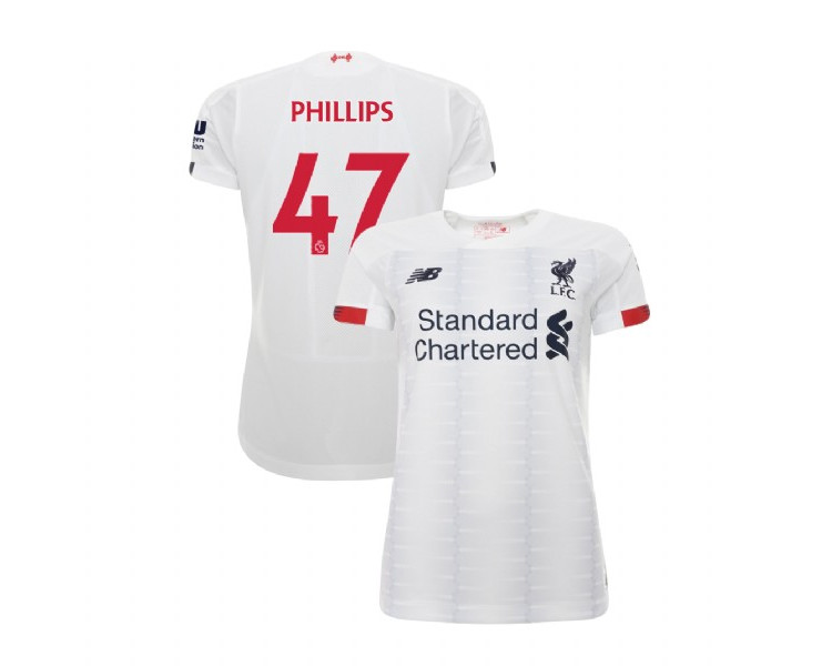 Women's Liverpool 2019-20 Away #47 Nathaniel Phillips White Replica Jersey Women's Liverpool 2019-20 Away #47 Nathaniel Phillips White Replica Jersey