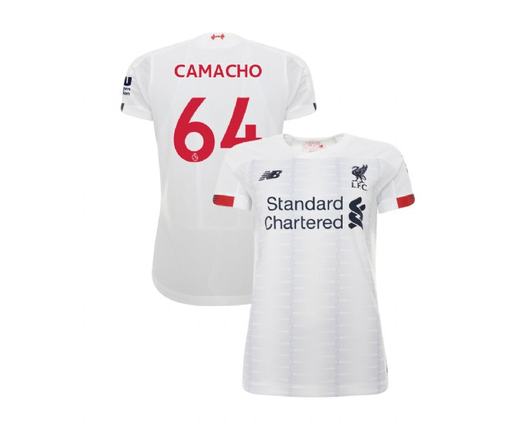Women's Liverpool 2019-20 Away #64 Rafael Camacho White Replica Jersey Women's Liverpool 2019-20 Away #64 Rafael Camacho White Replica Jersey