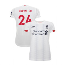 Women's Liverpool 2019-20 Away #24 Rhian Brewster White Authentic Jersey Women's Liverpool 2019-20 Away #24 Rhian Brewster White Authentic Jersey