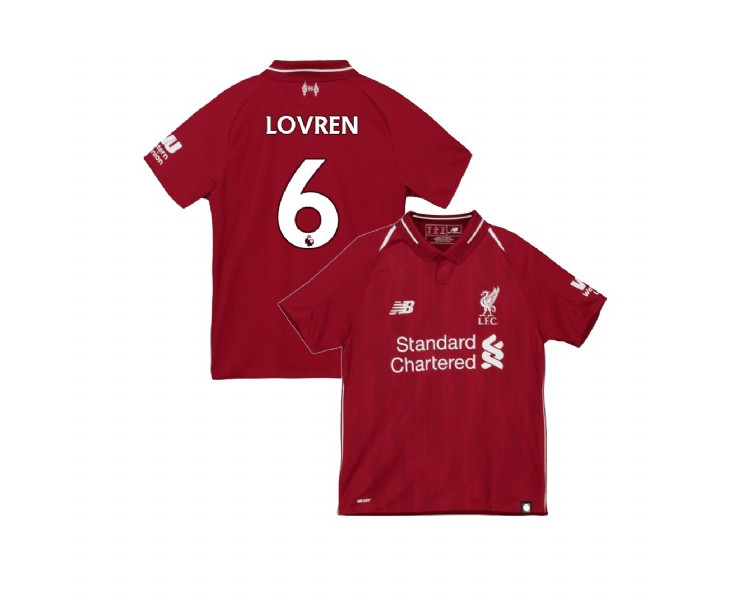 Youth Liverpool 2018-19 Home #6 Dejan Lovren Red Replica Jersey Youth Liverpool 2018-19 Home #6 Dejan Lovren Red Replica Jersey