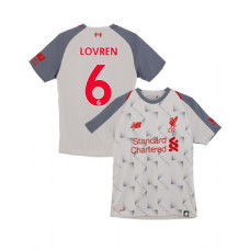 Youth Liverpool 2018-19 Third #6 Dejan Lovren Light Gray Replica Jersey