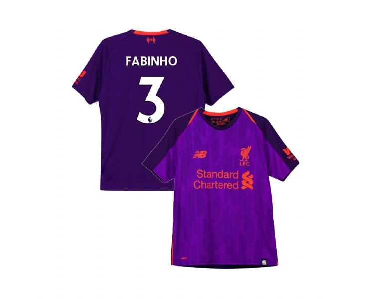 Youth Liverpool 2018-19 Away #3 Fabinho Purple Replica Jersey Youth Liverpool 2018-19 Away #3 Fabinho Purple Replica Jersey
