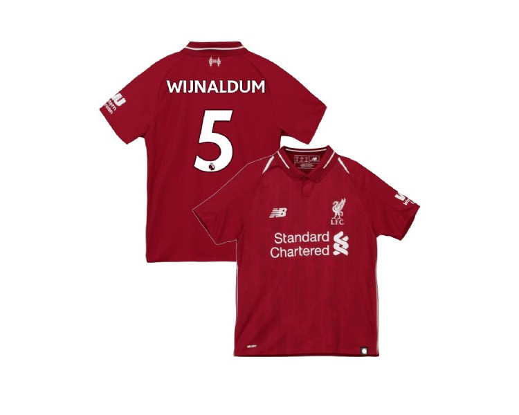 Youth Liverpool 2018-19 Home #5 Georginio Wijnaldum Red Replica Jersey Youth Liverpool 2018-19 Home #5 Georginio Wijnaldum Red Replica Jersey