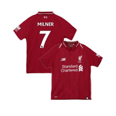 Youth Liverpool 2018-19 Home #7 James Milner Red Replica Jersey