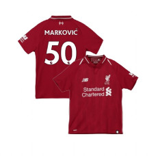 Youth Liverpool 2018-19 Home #50 Lazar Markovic Red Authentic Jersey Youth Liverpool 2018-19 Home #50 Lazar Markovic Red Authentic Jersey