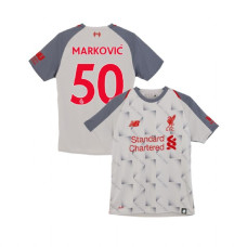Youth Liverpool 2018-19 Third #50 Lazar Markovic Light Gray Authentic Jersey Youth Liverpool 2018-19 Third #50 Lazar Markovic Light Gray Authentic Jersey