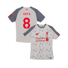 Youth Liverpool 2018-19 Third #8 Naby Keita Light Gray Replica Jersey