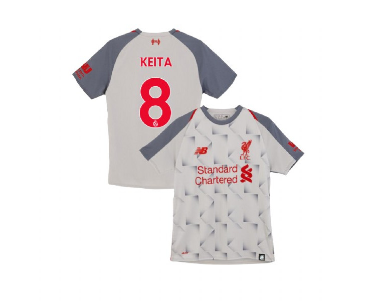 Youth Liverpool 2018-19 Third #8 Naby Keita Light Gray Replica Jersey Youth Liverpool 2018-19 Third #8 Naby Keita Light Gray Replica Jersey