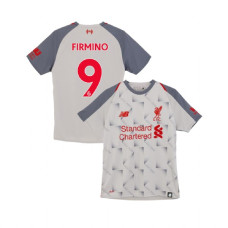 Youth Liverpool 2018-19 Third #9 Roberto Firmino Light Gray Replica Jersey