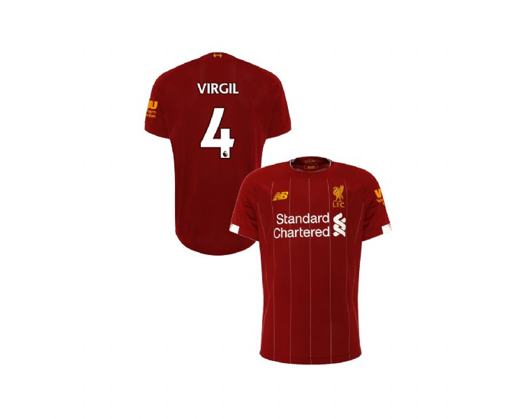 Youth Liverpool 2019-20 Home #4 Virgil van Dijk Red Replica Jersey Youth Liverpool 2019-20 Home #4 Virgil van Dijk Red Replica Jersey