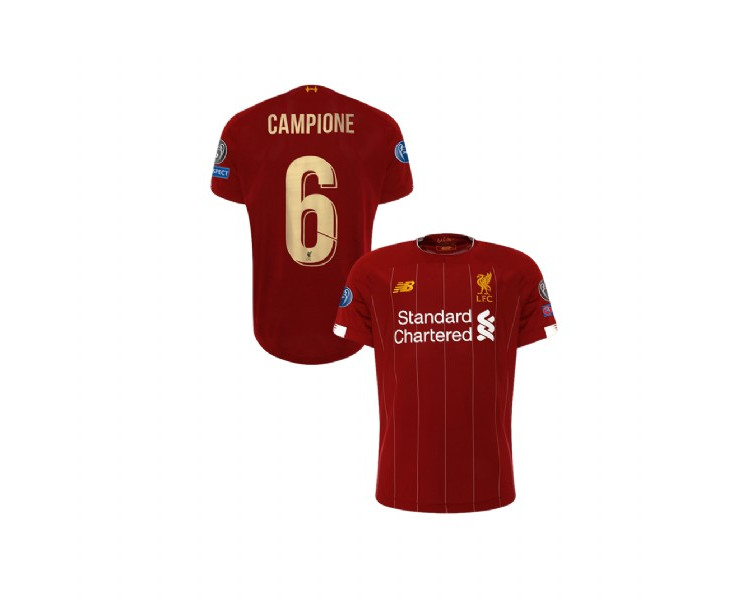 Youth Liverpool European UCL Gold #6 Campione Red Youth Replica Jersey Youth Liverpool European UCL Gold #6 Campione Red Youth Replica Jersey