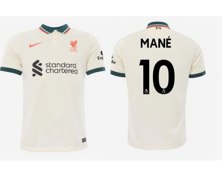 2021/22 Liverpool Away #10 Sadio Mane Authentic Tan Jersey 2021/22 Liverpool Away #10 Sadio Mane Authentic Tan Jersey
