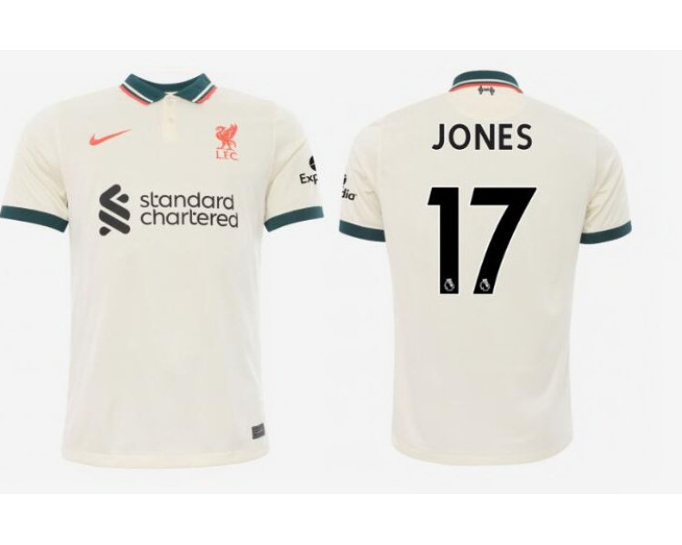 2021/22 Liverpool Away #17 Curtis Jones Replica Tan Jersey 2021/22 Liverpool Away #17 Curtis Jones Replica Tan Jersey