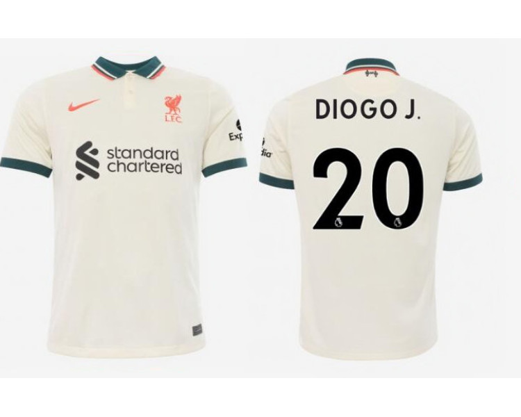 2021/22 Liverpool Away #20 Diogo Jota Authentic Tan Jersey