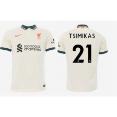 2021/22 Liverpool Away #21 Tsimikas Authentic Tan Jersey