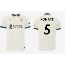 Womens 2021/22 Liverpool Away #5 Ibrahima Konate Authentic Tan Jersey Womens 2021/22 Liverpool Away #5 Ibrahima Konate Authentic Tan Jersey