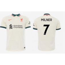 Womens 2021/22 Liverpool Away #7 James Milner Authentic Tan Jersey Womens 2021/22 Liverpool Away #7 James Milner Authentic Tan Jersey