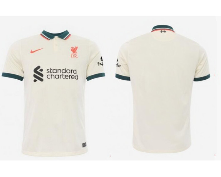 Womens 2021/22 Liverpool Away Authentic Tan Jersey Womens 2021/22 Liverpool Away Authentic Tan Jersey