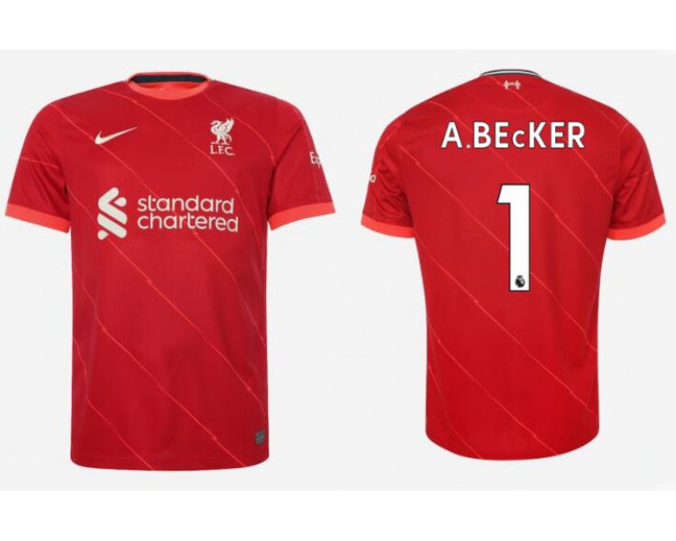 2021/22 Liverpool Home #1 Alisson Becker Authentic Red Jersey 2021/22 Liverpool Home #1 Alisson Becker Authentic Red Jersey