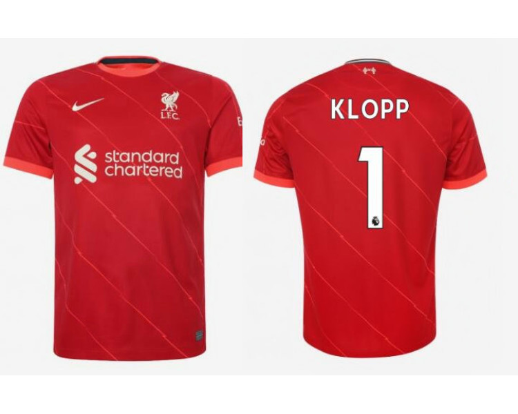 Youth 2021/22 Liverpool Home #1 M Jurgen Klopp Authentic Red Jersey Youth 2021/22 Liverpool Home #1 M Jurgen Klopp Authentic Red Jersey